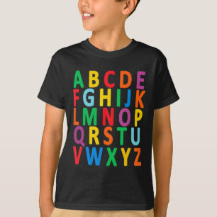 Großbuchstaben Alphabet lernen Abc Boy Girl Kinder T-Shirt