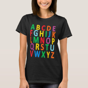 Großbuchstaben Alphabet lernen Abc Boy Girl Kinder T-Shirt