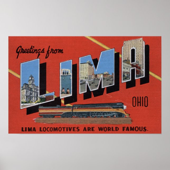 Großbuchstaben - Lima Lokomotiven sind Welt Poster (Vorne)