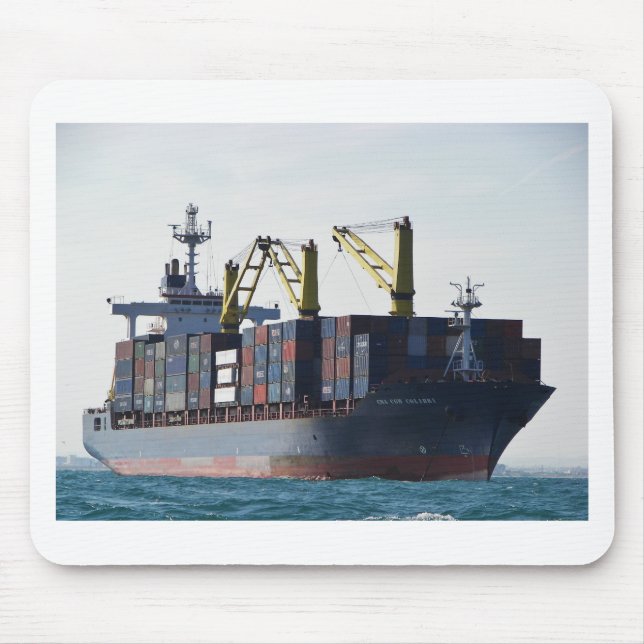 GroßContainerschiff am Anker Mousepad (Vorne)