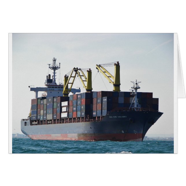 Großcontainerschiff vor Anker (Vorderseite (Horizontal))