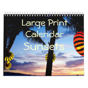 Großdruck-Kalender - Sonnenuntergänge Kalender
