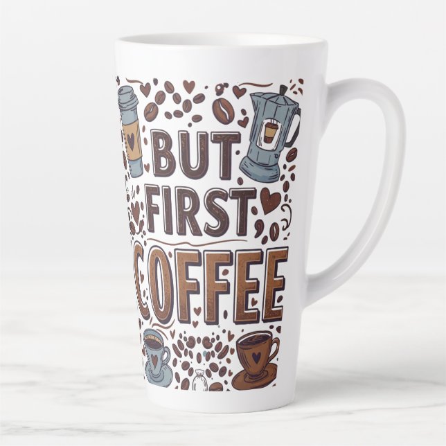 Grosse 17 oz Latte Tasse für Kaffeeliebhaber (Rechts)