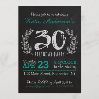 Große 30. Geburtstagsfeier Einladung