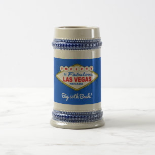 Große 50. Geburtstags-Las-Vegas-Tasse Bierglas