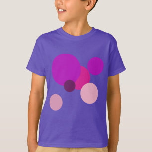 Große 70er-Polka-Punkte in Lila T-Shirt