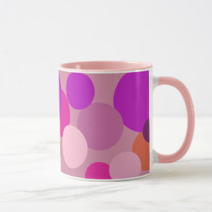 Große 70er-Punkte in Lila Tasse