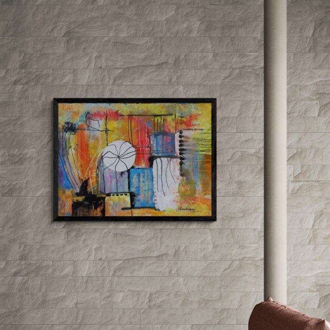 Große abstrakte Acrylmalerei Poster (Von Creator hochgeladen)