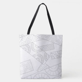 Große, Abstrakte Gemusterte Schultertasche Tasche