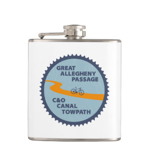 Große Allegheny-Passage C&O-Kanalring Flachmann