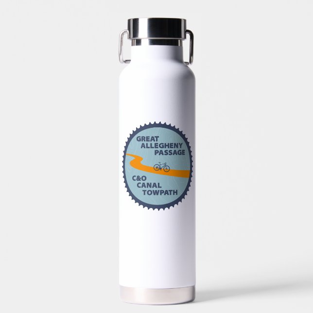 Große Allegheny-Passage C&O-Kanalring Trinkflasche (Vorne)