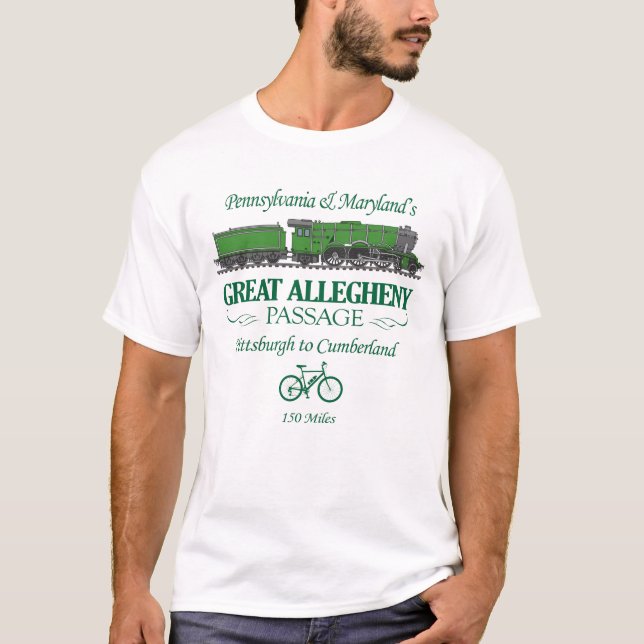 Große Allegheny Passage (RT2) T-Shirt (Vorderseite)