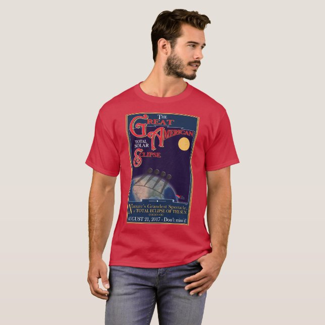 Große amerikanische Eklipse 2017 T-Shirt (Vorne ganz)