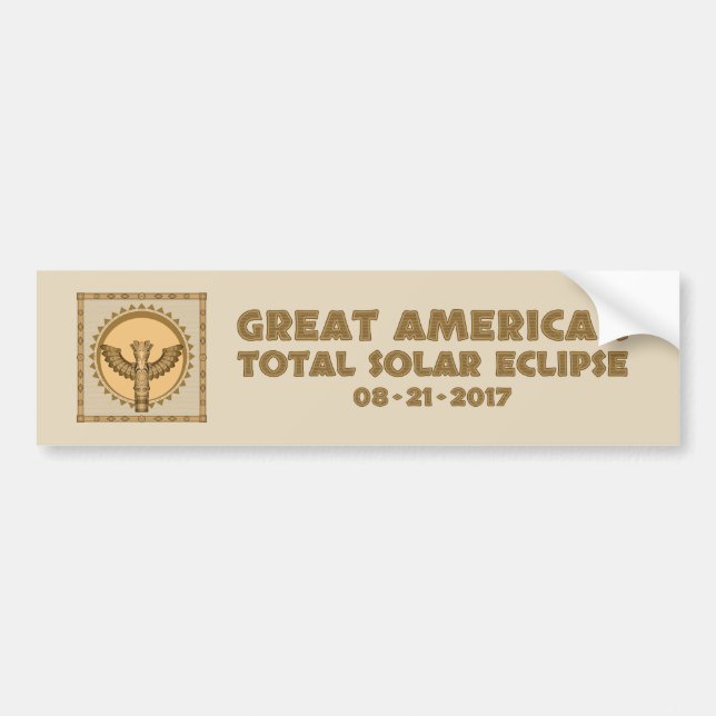 Große amerikanische GesamtSonnenfinsternis - 2017 Autoaufkleber (Vorne)