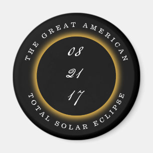 Große amerikanische GesamtSonnenfinsternis 2017 Magnet