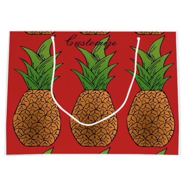 große Ananas Thunder_Cove Große Geschenktüte (Vorderseite)