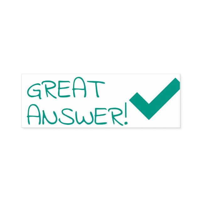 "GROSSE ANTWORT!" Feedback von Educator Rubber Bri Permastempel (Design)