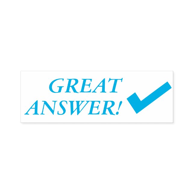 "GROSSE ANTWORT!" Feedback von Educator Rubber Bri Permastempel (Design)