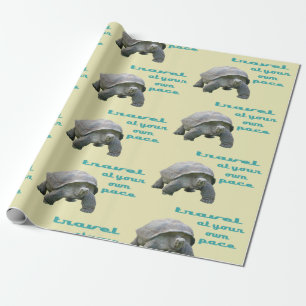 Große Aqua Realistic Tortoise Reisen Sie Ihr eige Geschenkpapier