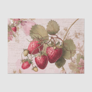 Große Aquarell-Erdbeeren Seidenpapier