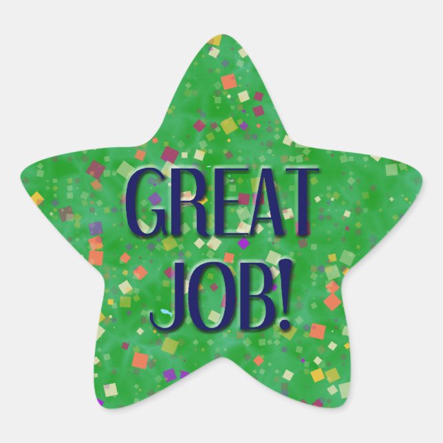 GROSSE ARBEIT  Stern-Aufkleber (Vorderseite)