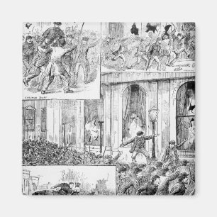 Große Aufstände in London Magnet