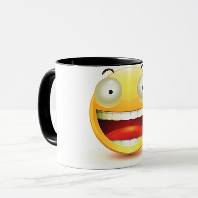 Große Augen-Gesichts-Tasse Tasse (Vorderseite Links)