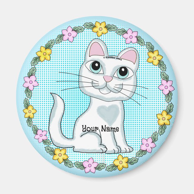 Große Augen Kätzchen Katze  Magnet (Vorne)