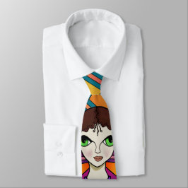 Große Augen und Schmetterlinge Krawatte