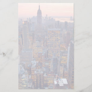 Große Aussicht auf Manhattan bei Sonnenuntergang Briefpapier