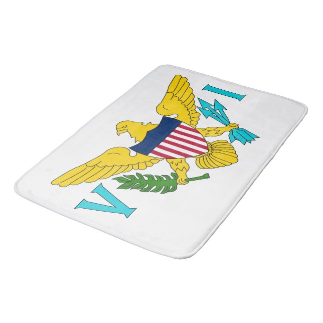 Große Badematte mit der Flagge der Jungfrauen, USA (Schrägansicht)