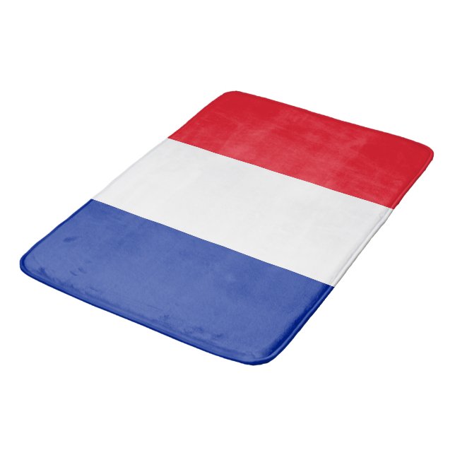 Große Badematte mit der Flagge Frankreichs (Schrägansicht)