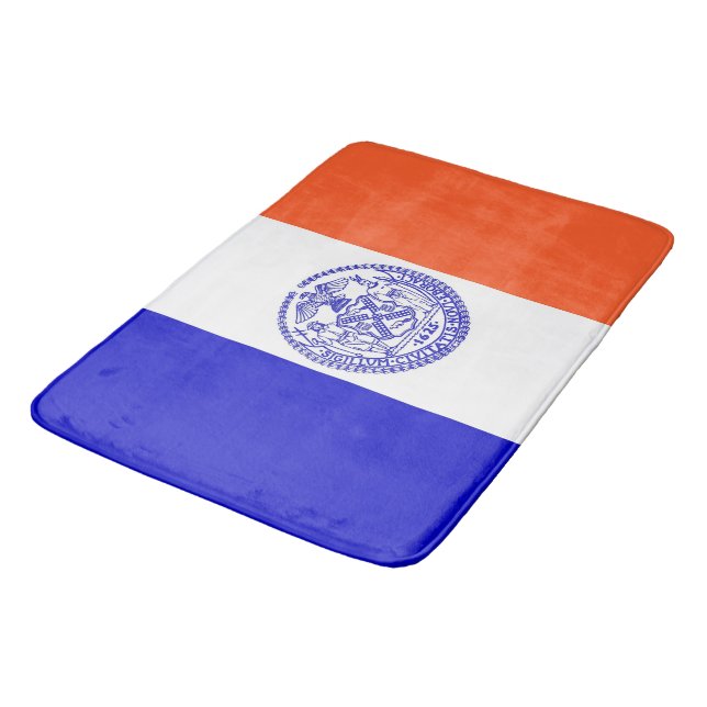 Große Badematte mit der Flagge von New York, USA (Schrägansicht)