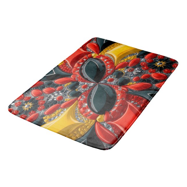 Große Badematte mit deutschen Farben (Schrägansicht)