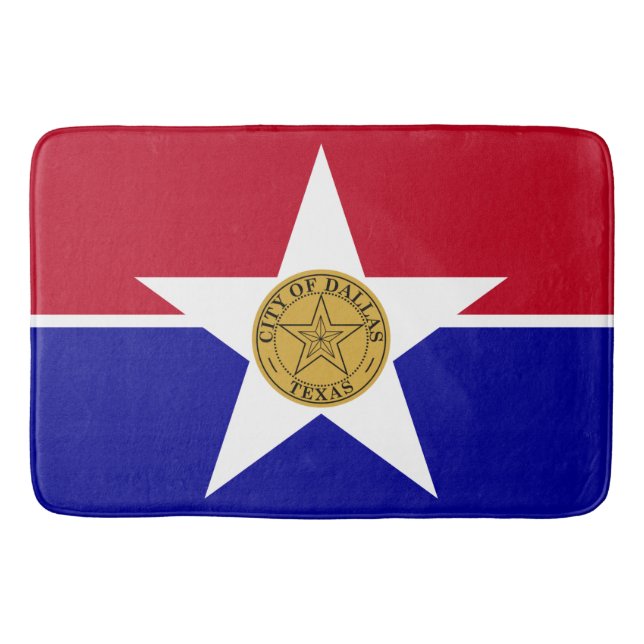 Große Badematte mit Flagge von Dallas (Vorderseite)