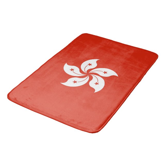 Große Badematte mit Flagge von Hongkong (Schrägansicht)