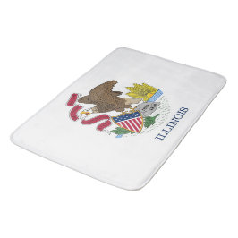 Große Badematte mit Flagge von Illinois, USA