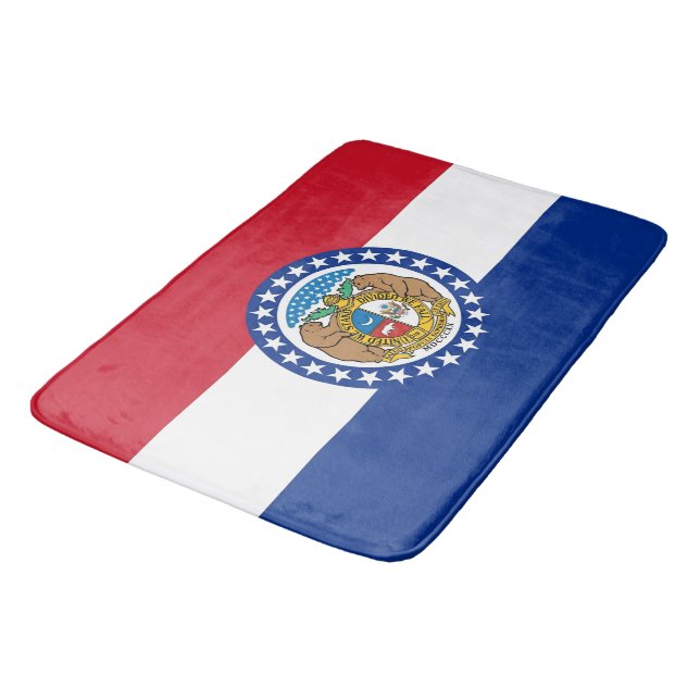 Große Badematte mit Flagge von Missouri, USA (Schrägansicht)