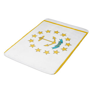 Große Badematte mit Flagge von Rhode Island, USA