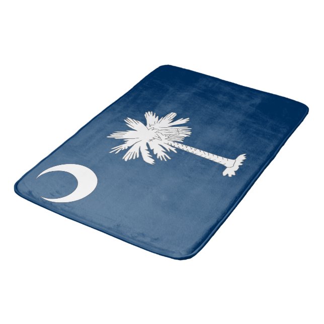 Große Badematte mit Flagge von South Carolina, USA (Schrägansicht)