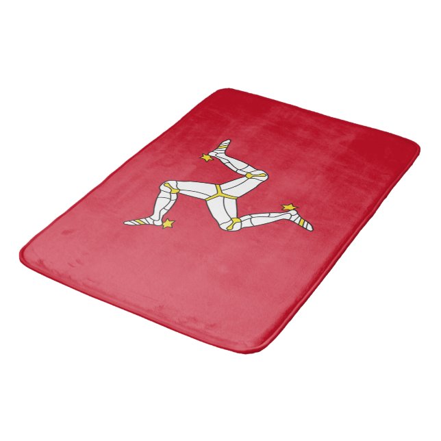 Große Badematte mit Isle-Man-Flagge, Vereinigtes K (Schrägansicht)