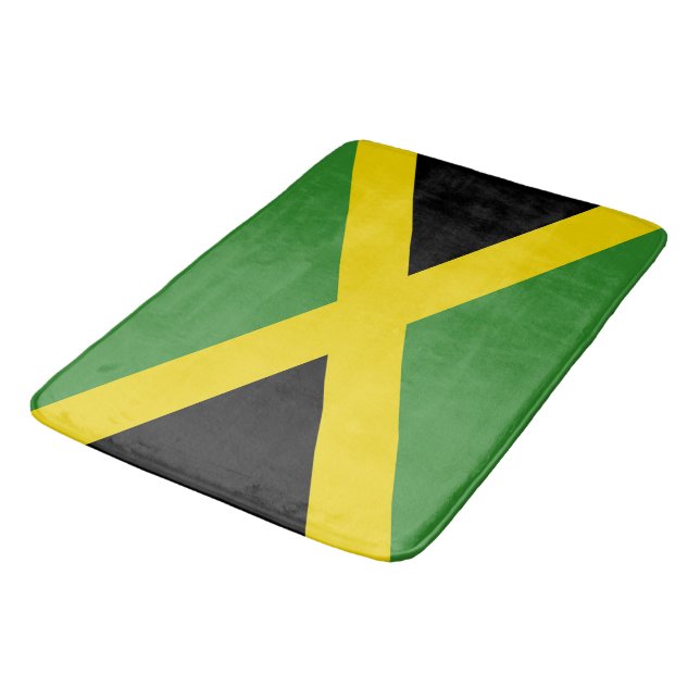 Große Badematte mit jamaikanischer Flagge (Schrägansicht)
