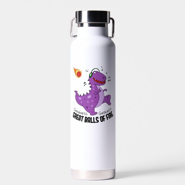Große Balls von Feuerdinosaurier Meteor Trinkflasche (Vorne)