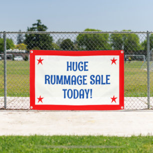 Grosse bannière de vente de rummage