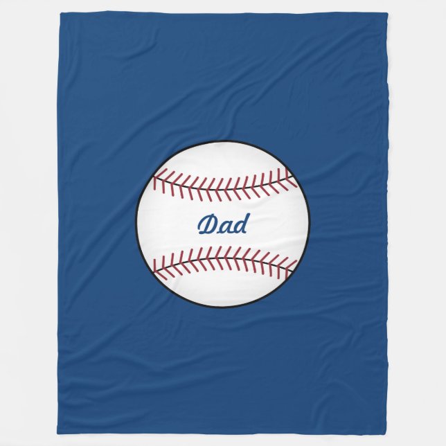 Große Baseball-Wurfdecke Fleecedecke (Vorderseite)