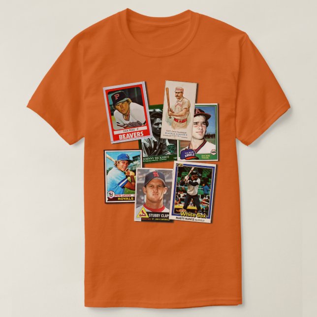 Große Baseballnamen in der Geschichte T-Shirt (Design vorne)