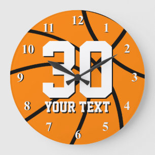 Große Basketballuhr in großer Zahl Wanduhr