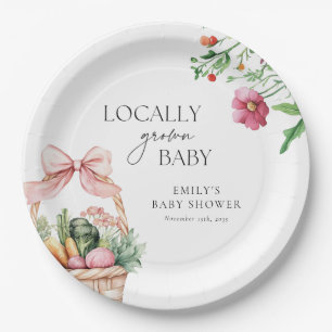 Grosse Bauern Markt Girl Baby Dusche Pappteller