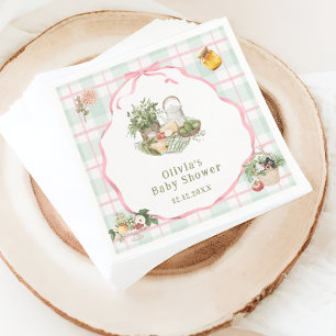 Grosse Bauern Markt Girl Baby Dusche Serviette