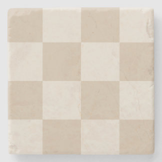 Große beige Schachbrett Steinuntersetzer
